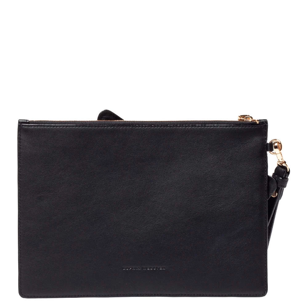 Sophia Webster Black Leather Butterfly Wristlet Pouch For Women - Image 4