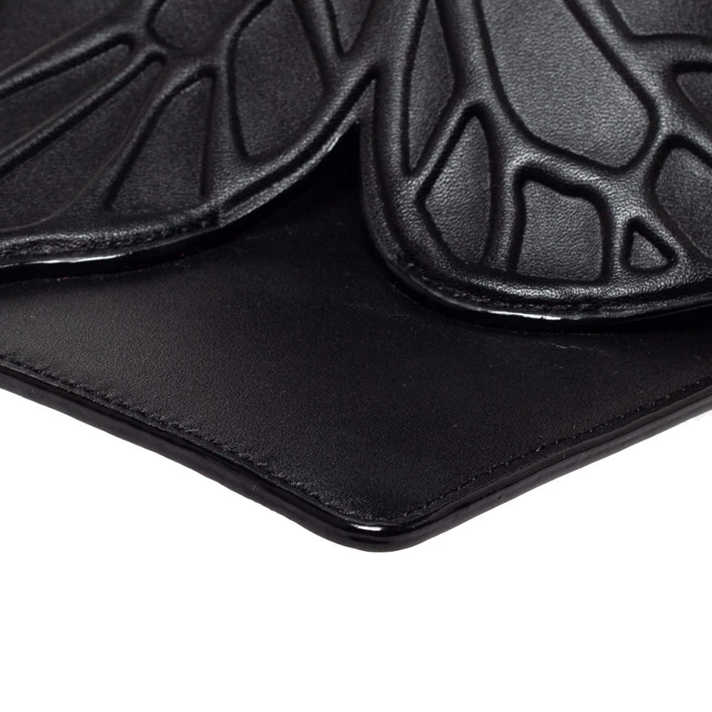 Sophia Webster Black Leather Butterfly Wristlet Pouch For Women - Image 11