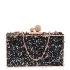 Sophia Webster Black Crystal Embellished Clara Box Clutch For Women