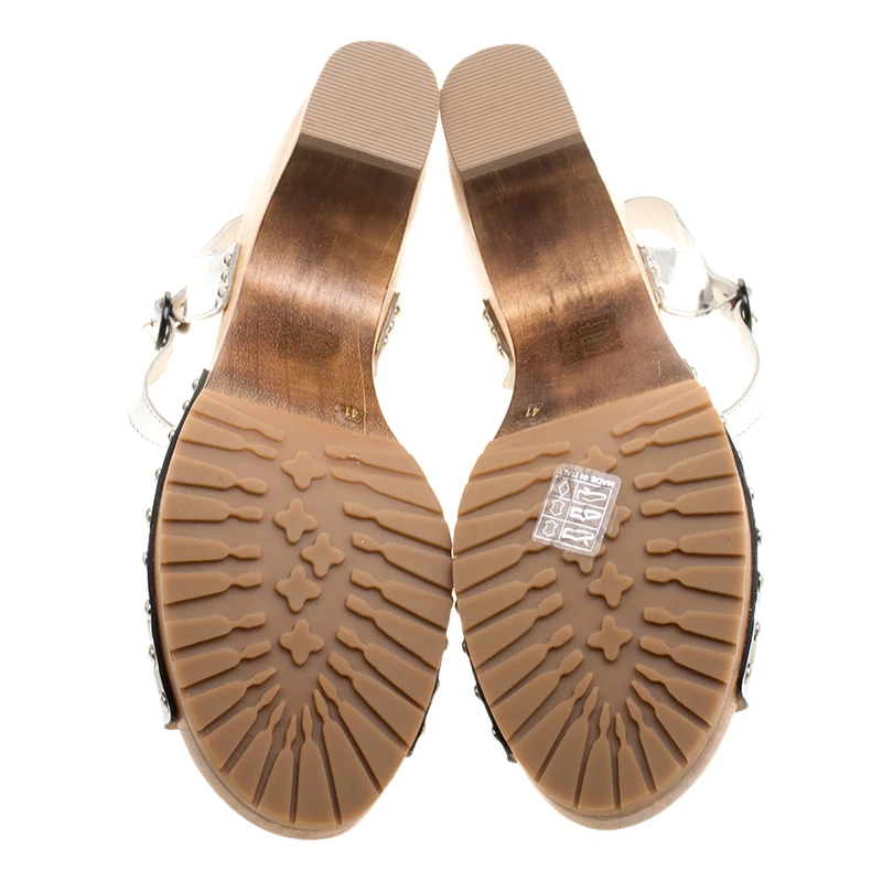 Sophia Webster Monochrome Polka Dot Leather Ava Ankle Strap Sandals Size 41 For Women - Image 6