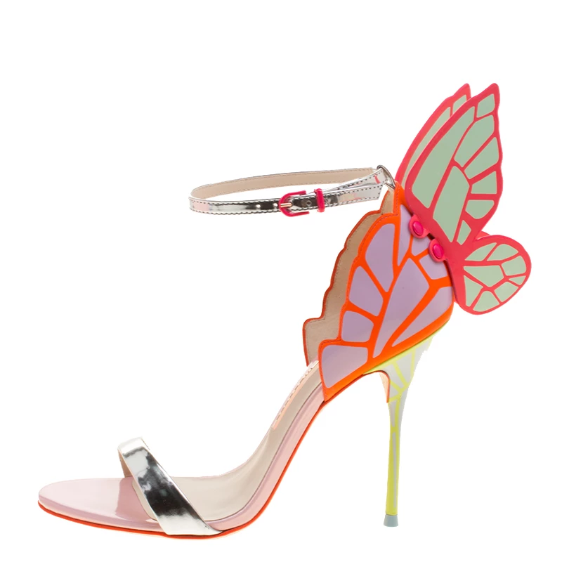 Sophia Webster Multicolor Leather Chiara Butterfly Wing Open Toe Sandals Size 37 For Women - Image 2