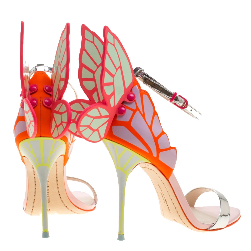 Sophia Webster Multicolor Leather Chiara Butterfly Wing Open Toe Sandals Size 37 For Women - Image 5
