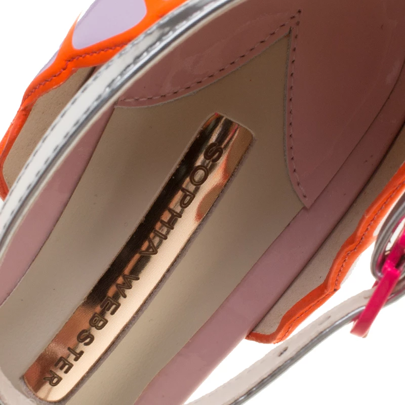 Sophia Webster Multicolor Leather Chiara Butterfly Wing Open Toe Sandals Size 37 For Women - Image 7