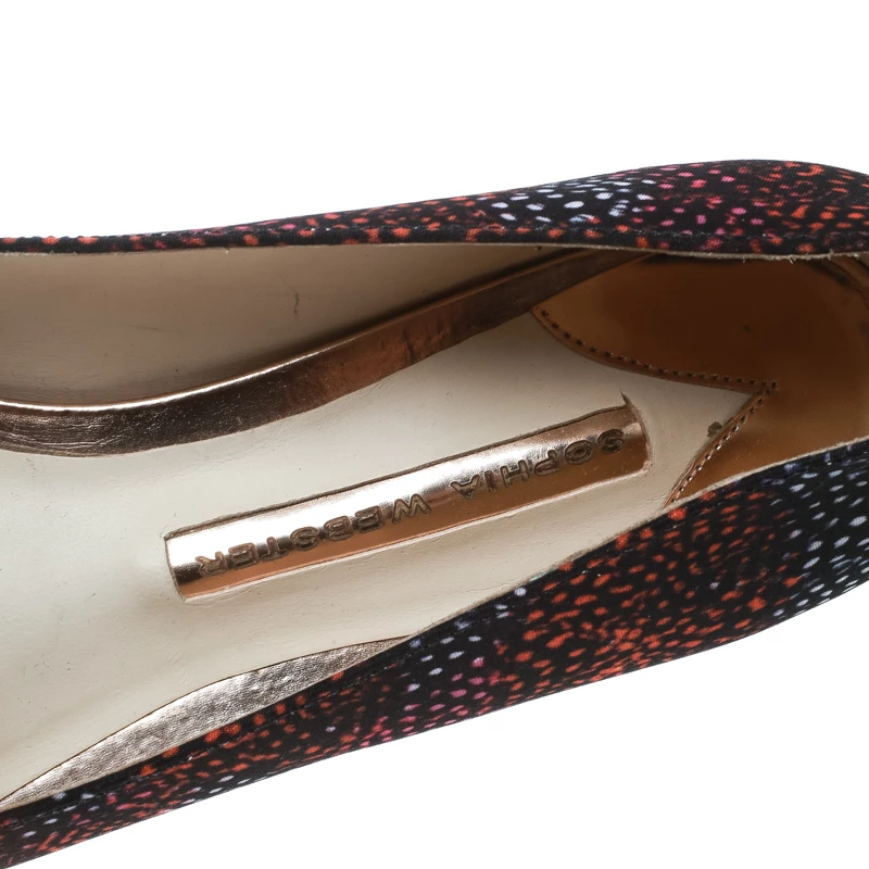 Sophia Webster Multicolor Satin Jewel Embellished Piper Gem Pointed Toe Flats Size 38 For Women - Image 7