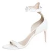 Sophia Webster White Leather Ankle Straps Sandals Size 36.5 For Women