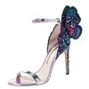 Sophia Webster Multicolor Leather And Lace Fabric Chiara Butterfly Ankle Strap Sandals Size 38 For Women