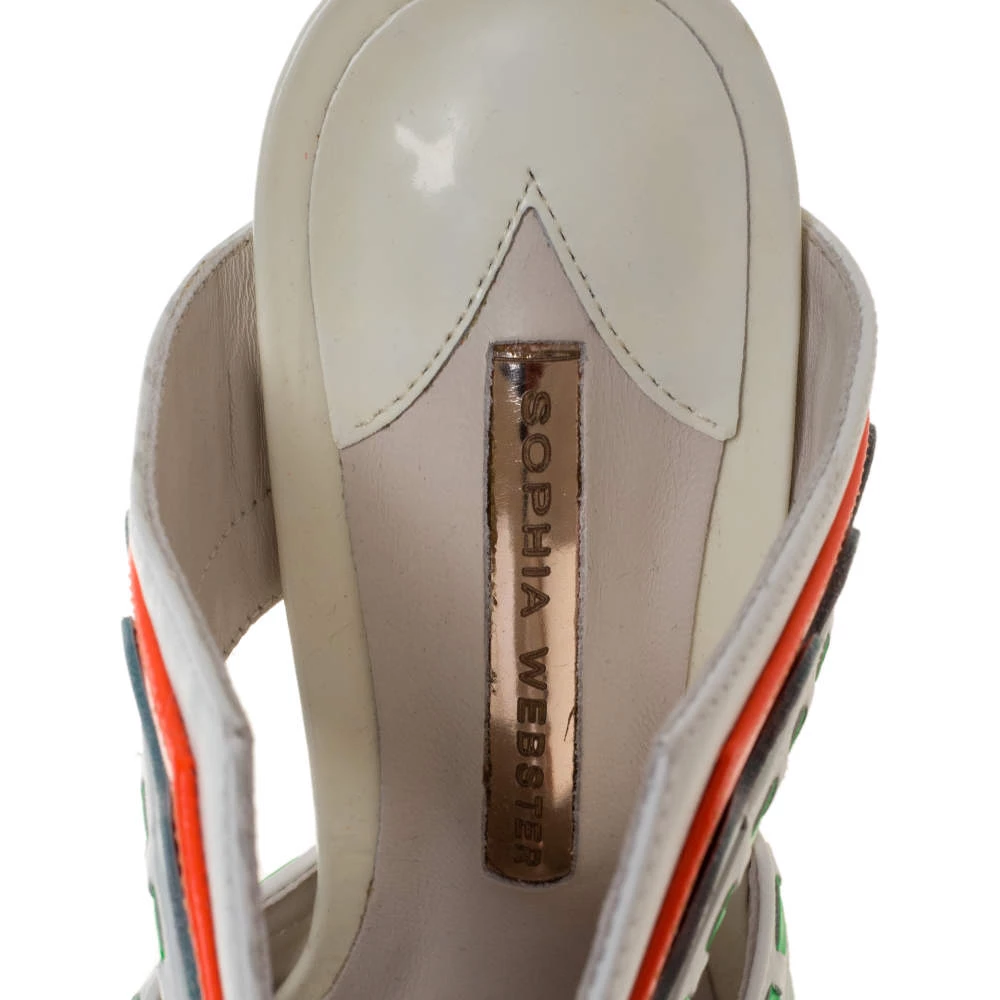 Sophia Webster Multicolor Leather Riko Cut Out Slide Sandals Size 39 For Women - Image 7