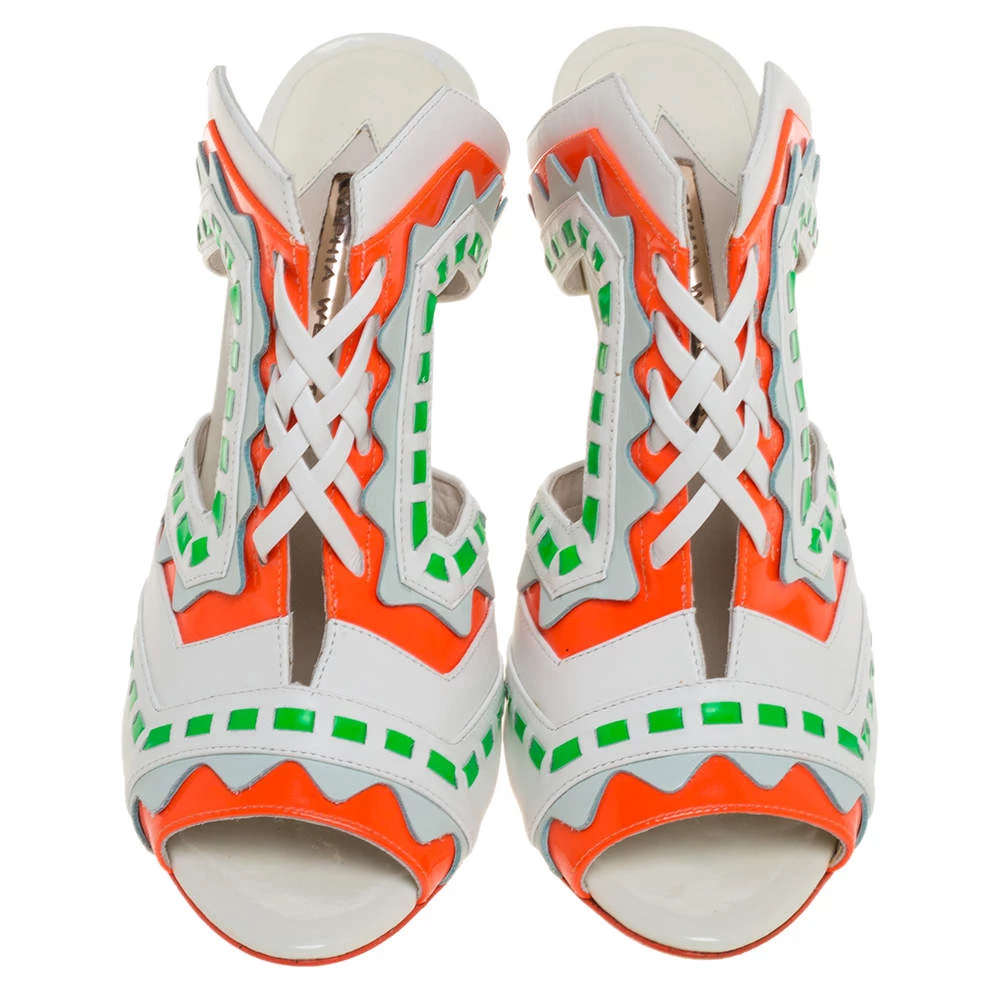 Sophia Webster Multicolor Leather Riko Cut Out Slide Sandals Size 39 For Women - Image 3