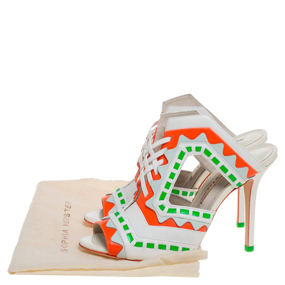 Sophia Webster Multicolor Leather Riko Cut Out Slide Sandals Size 39 For Women - Image 8