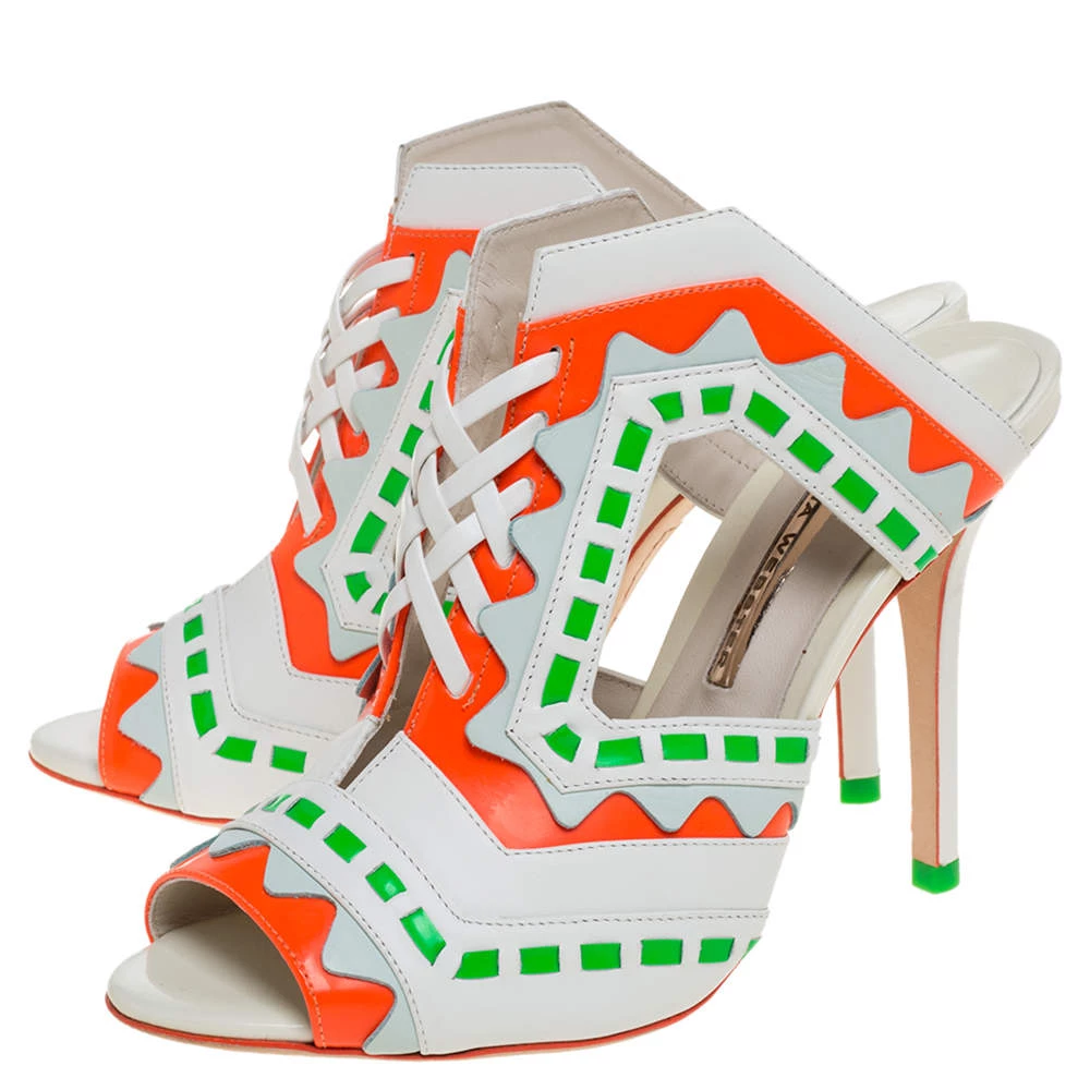 Sophia Webster Multicolor Leather Riko Cut Out Slide Sandals Size 39 For Women - Image 4