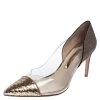Sophia Webster Gold/Bronze Glitter And PVC Daria Pumps Size 40.5 For Women