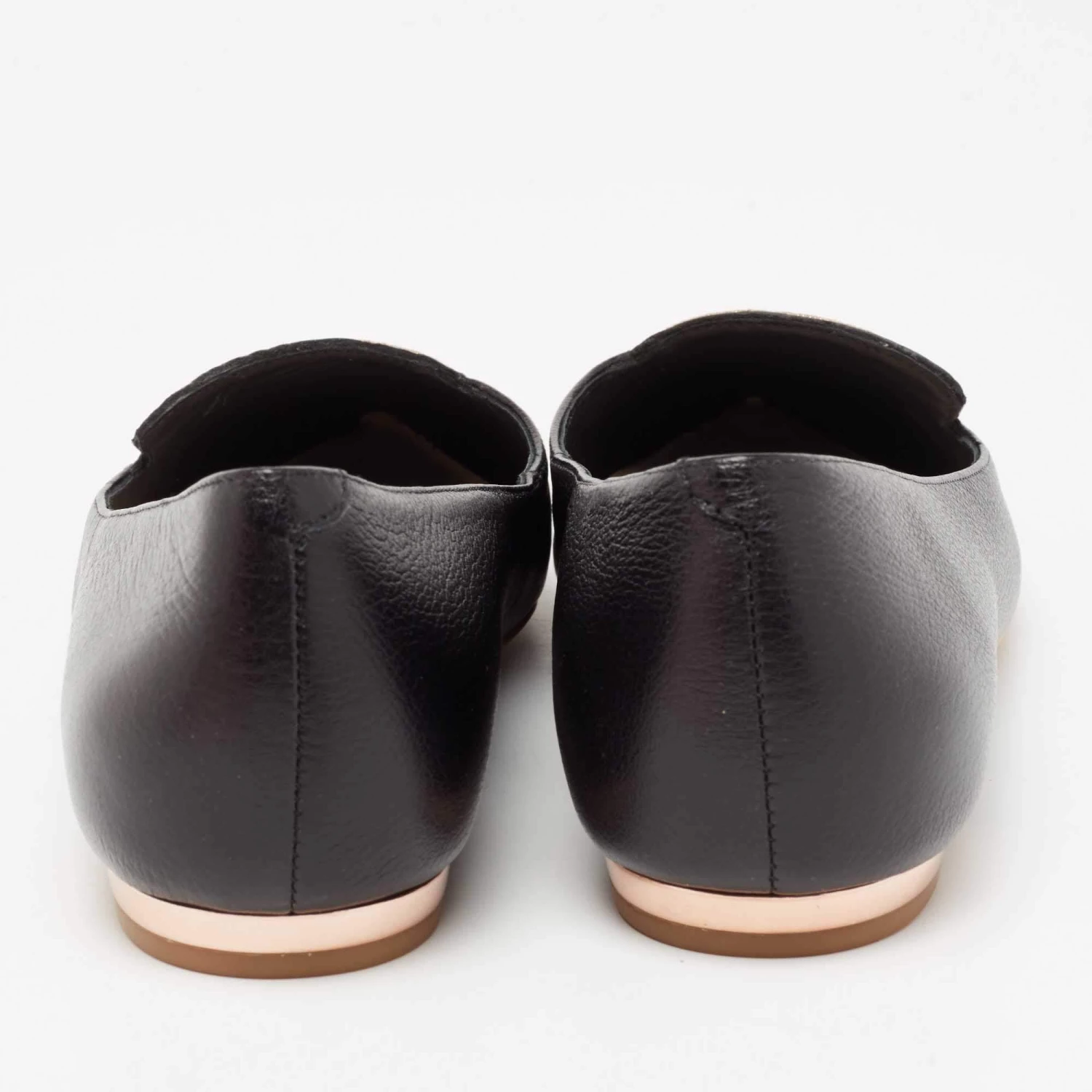 Sophia Webster Black Leather Embroidered Bibi Butterfly Pointed-Toe Ballet Flats Size 38.5 For Women - Image 5