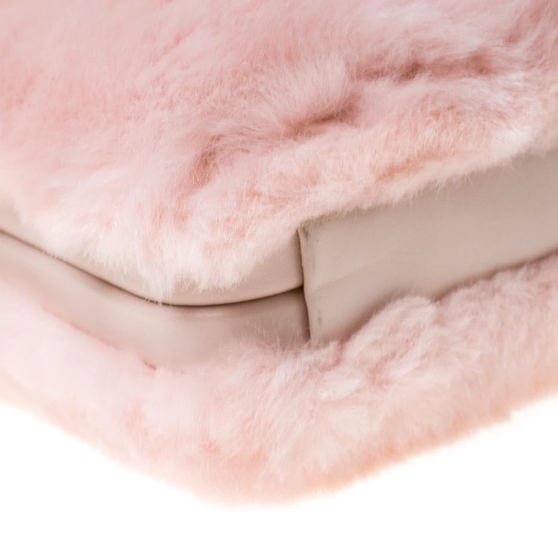 Sophia Webster Light Pink Faux Fur Vivi Bella Chain Clutch For Women - Image 10
