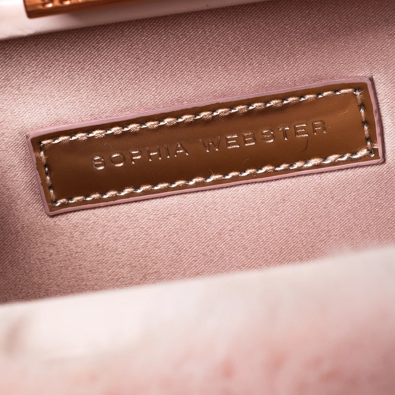 Sophia Webster Light Pink Faux Fur Vivi Bella Chain Clutch For Women - Image 8