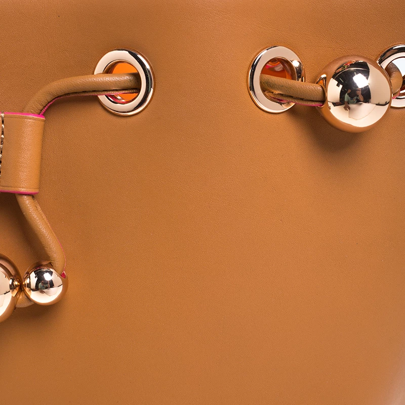 Sophia Webster Brown Leather Romy Drawstring Bucket Bag For Women - Image 5