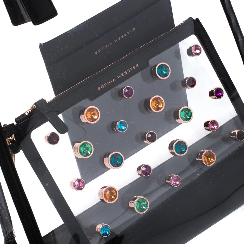 Sophia Webster Clear/Black Dina PVC And Leather Tote For Women - Image 5