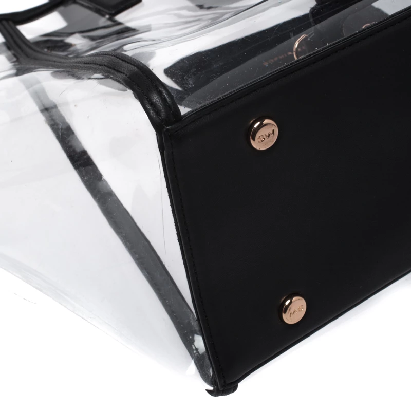 Sophia Webster Clear/Black Dina PVC And Leather Tote For Women - Image 10