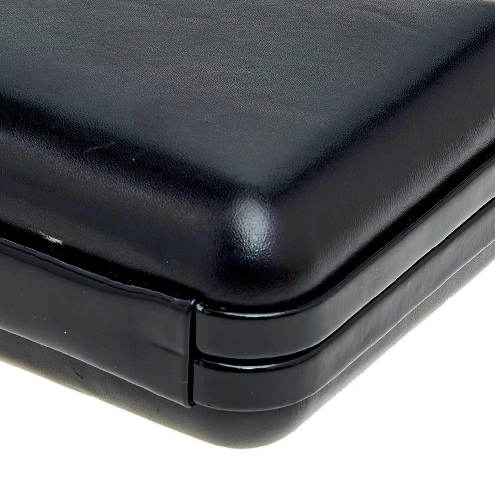 Sophia Webster Black Leather Vivi Butterfly Handle Box Clutch For Women - Image 11