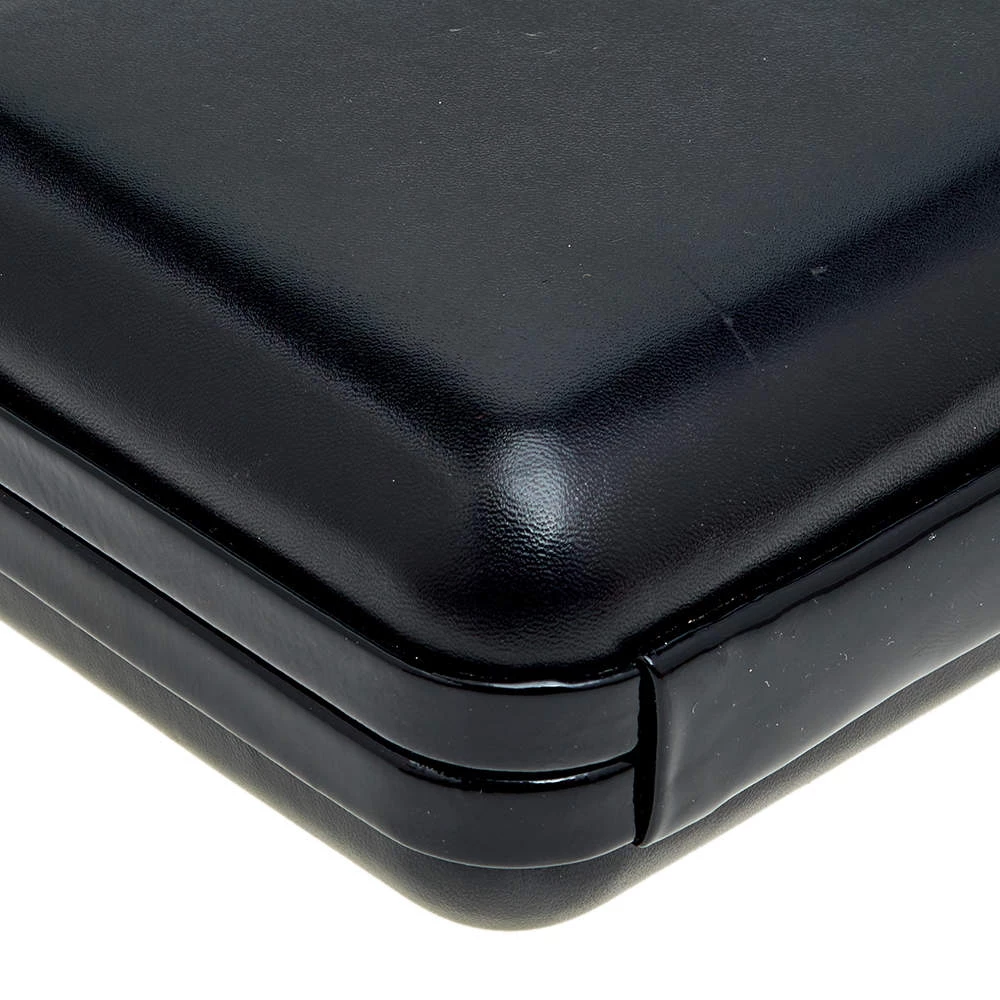 Sophia Webster Black Leather Vivi Butterfly Handle Box Clutch For Women - Image 10