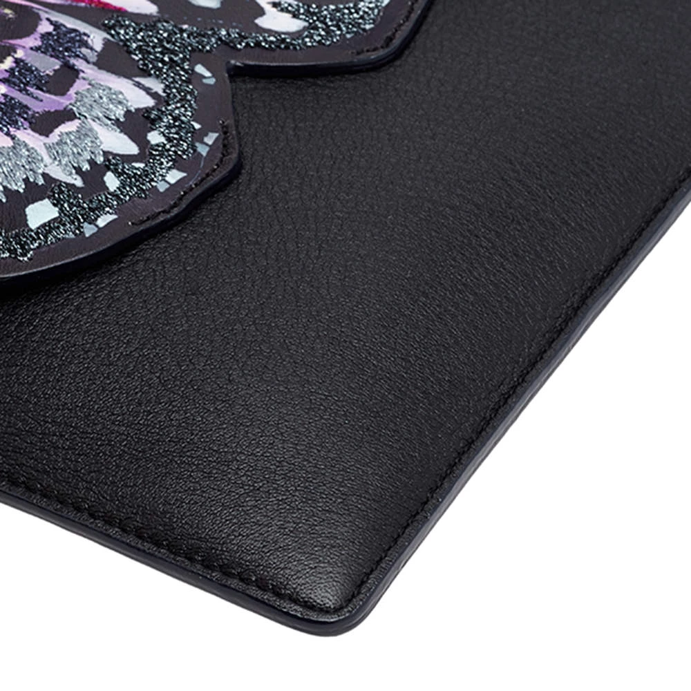 Sophia Webster Black Leather Butterfly Embellished Clutch For Women - Image 11