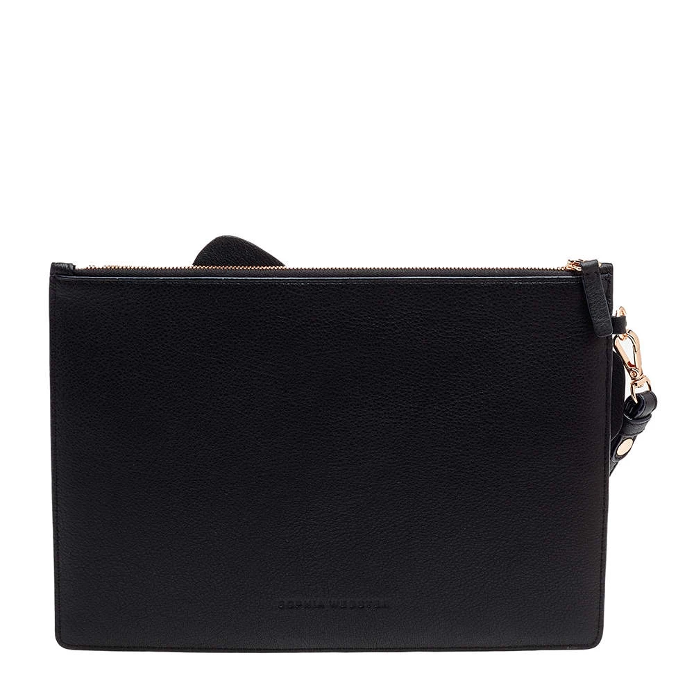 Sophia Webster Black Leather Butterfly Embellished Clutch For Women - Image 4