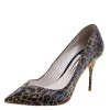 Sophia Webster Multicolor Leopard Print Izzy Holographic Pumps Size 38 For Women