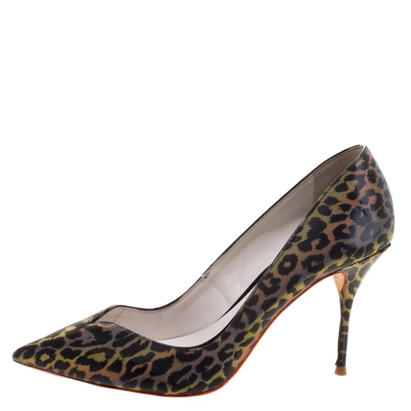 Sophia Webster Multicolor Leopard Print Izzy Holographic Pumps Size 38 For Women - Image 2