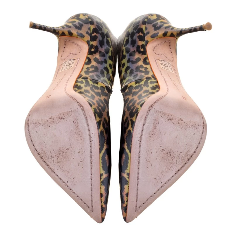 Sophia Webster Multicolor Leopard Print Izzy Holographic Pumps Size 38 For Women - Image 6