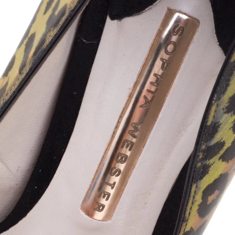 Sophia Webster Multicolor Leopard Print Izzy Holographic Pumps Size 38 For Women - Image 7