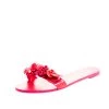 Sophia Webster Florescent Pink Lilico Floral Embellished Flat Slides Size 39 For Women