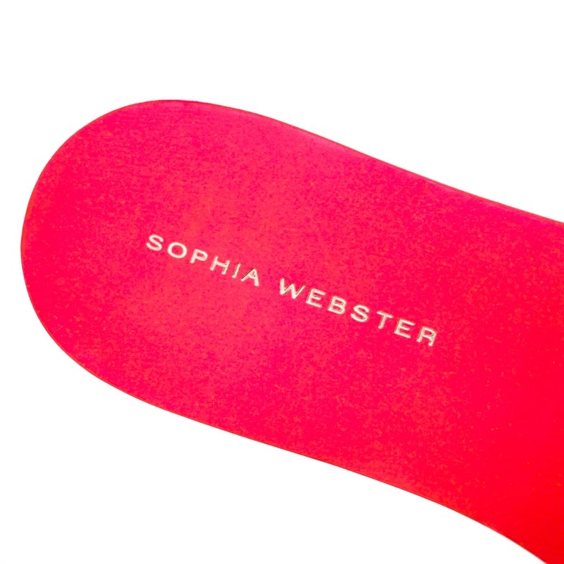Sophia Webster Florescent Pink Lilico Floral Embellished Flat Slides Size 39 For Women - Image 7