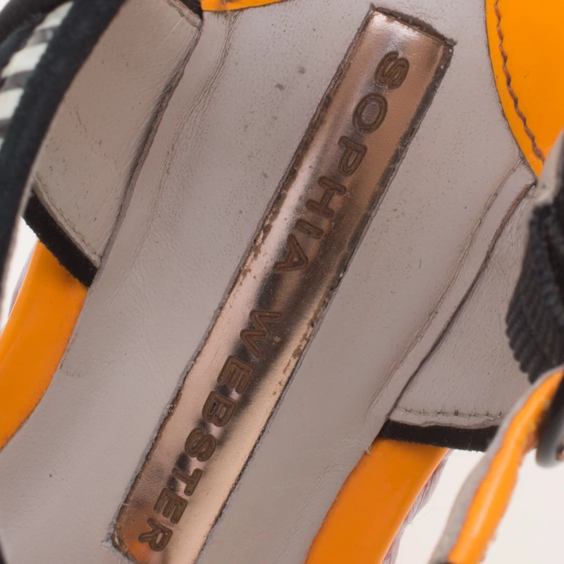 Sophia Webster Multicolor Suede And Patent Leather Lucita Espadrille Wedges Size 36 For Women - Image 7