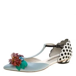 Sophia Webster Multicolor Leather T Straps Lilico Flower Flat Sandals Size 36 For Women