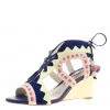 Sophia Webster Multicolor Leather And Suede Raya Wedge Sandals Size 36 For Women
