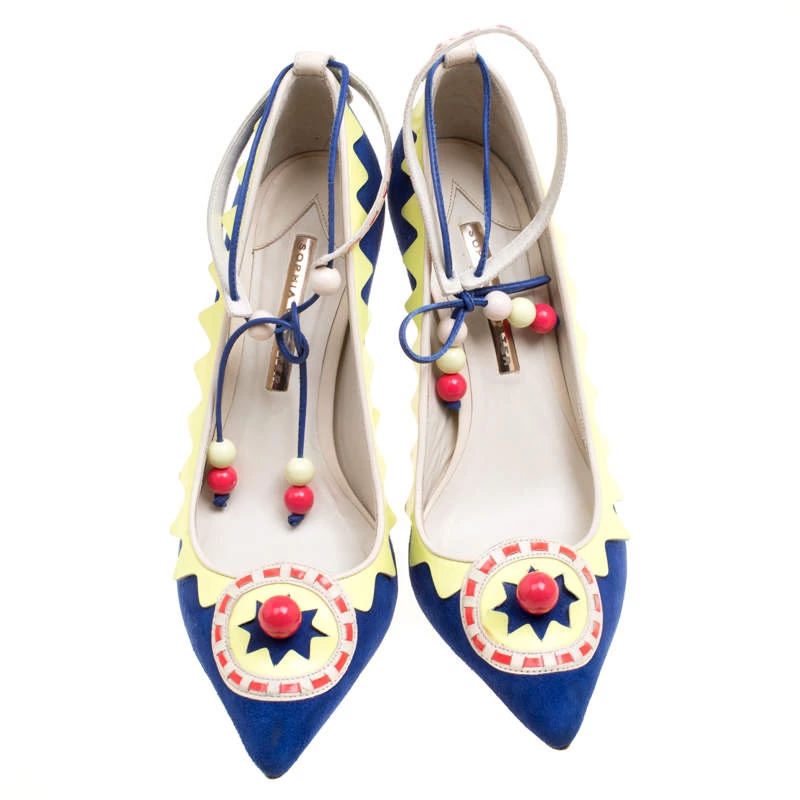 Sophia Webster Multicolor Suede And Leather Remmie Pumps Size 40 For Women - Image 3