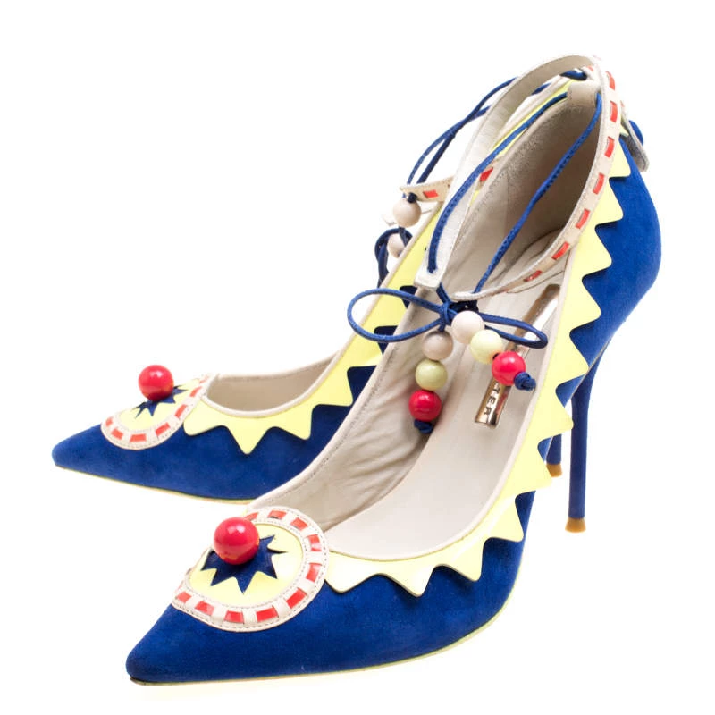 Sophia Webster Multicolor Suede And Leather Remmie Pumps Size 40 For Women - Image 4