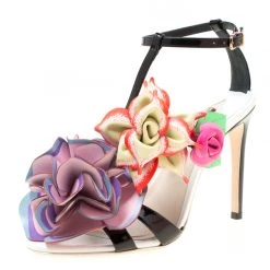 Sophia Webster Multicolor Patent Leather Jumbo Lilico T Strap Sandals Size 38 For Women