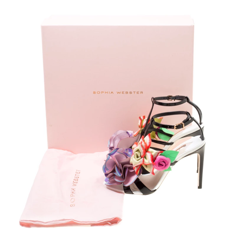 Sophia Webster Multicolor Patent Leather Jumbo Lilico T Strap Sandals Size 38 For Women - Image 8