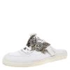 Sophia Webster White Leather Lilico Jessie Crystal Sneakers Size 40.5 For Women
