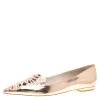 Sophia Webster Metallic Rose Gold Leather Bibi Butterfly Pointed Toe Ballet Flats Size 40 For Women