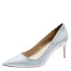 Sophia Webster Metallic Silver Glitter Lola Pointed Toe Pumps Size 41.5 For Women