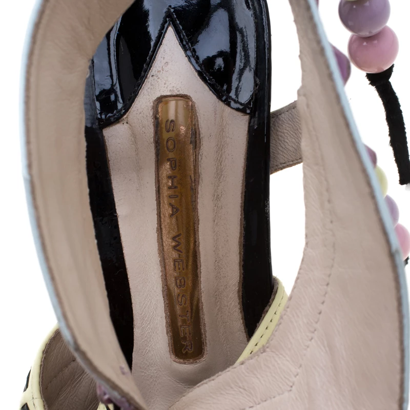 Sophia Webster Multicolor Glitter And Leather Riko Cut Out Sandals Size 37 For Women - Image 7