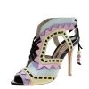 Sophia Webster Multicolor Glitter And Leather Riko Cut Out Sandals Size 37 For Women