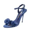 Sophia Webster Blue Leather Lilico Ankle Strap Sandals Size 39.5 For Women