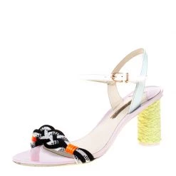 Sophia Webster Multicolor Fabric And Leather Atlanta Braided Ankle Strap Sandals Size 40.5 For Women