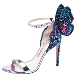 Sophia Webster Multicolor Patent Leather And Fabric Chiara Butterfly Ankle Strap Sandals Size 36 For Women
