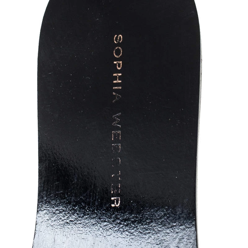 Sophia Webster Black Suede Jada Pom Pom Slide Flats Size 37 For Women - Image 7