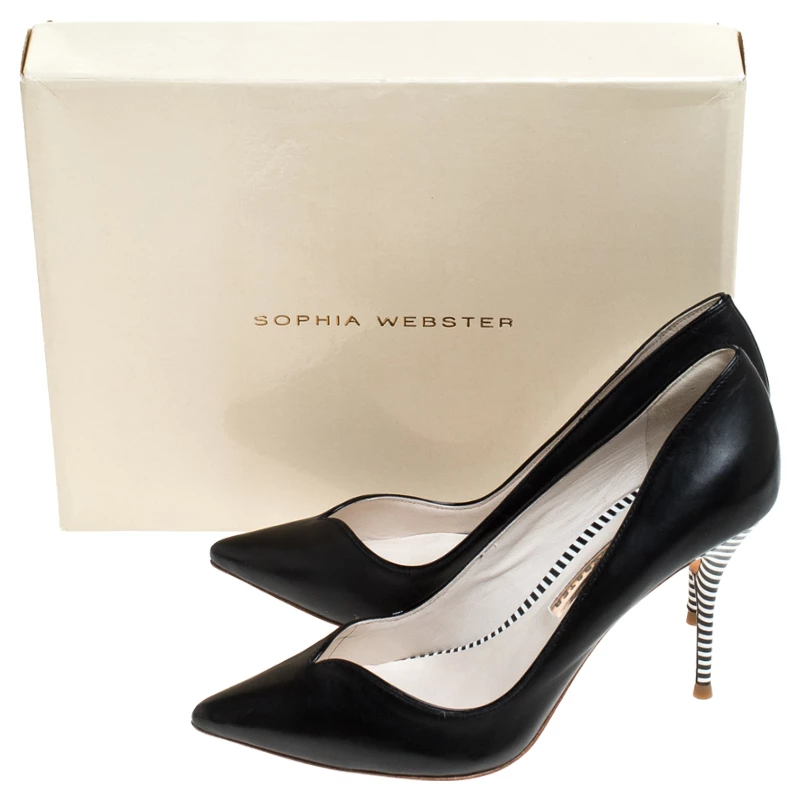 Sophia Webster Black Leather Lyla Pumps Size 37 For Women - Image 8