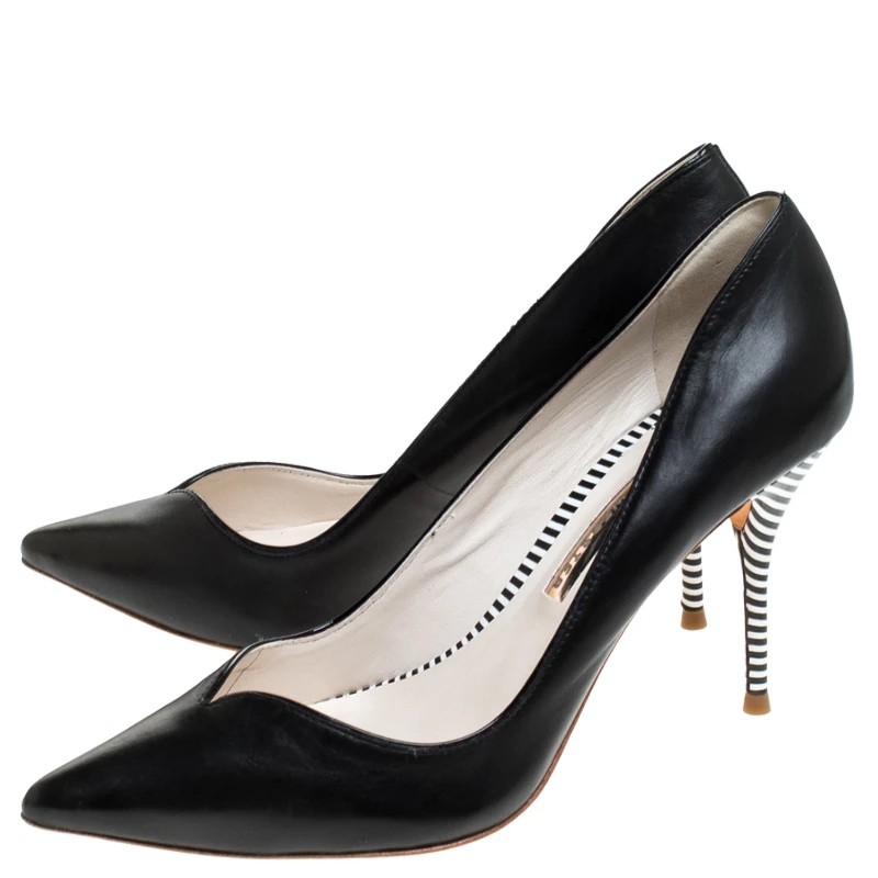 Sophia Webster Black Leather Lyla Pumps Size 37 For Women - Image 4