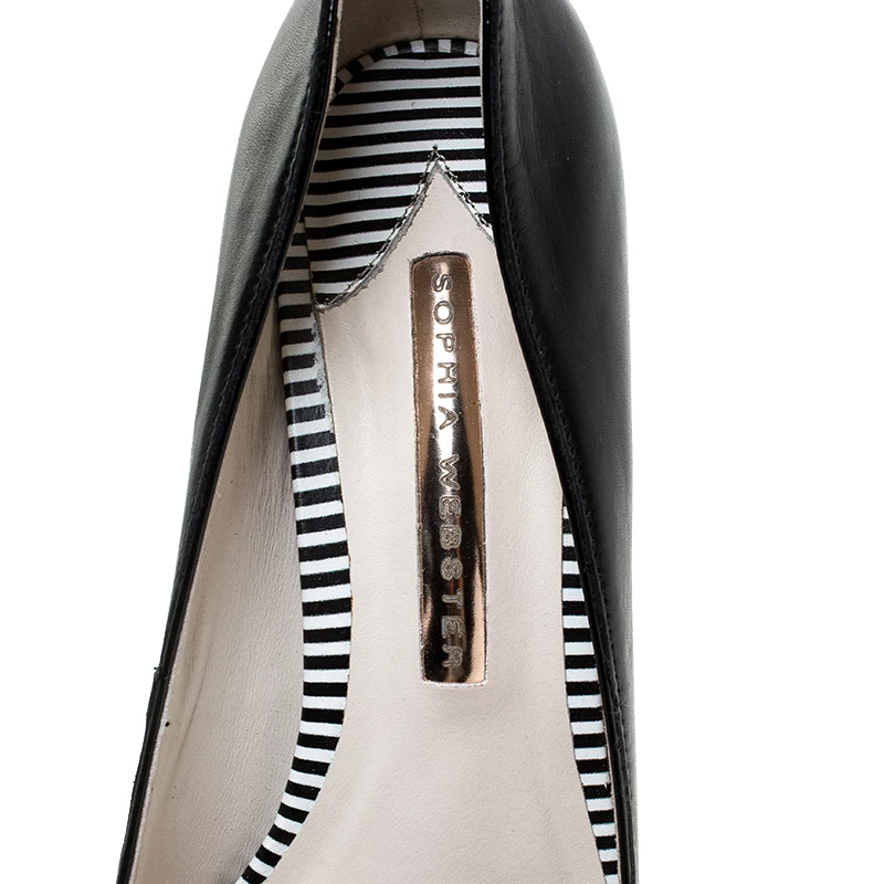Sophia Webster Black Leather Lyla Pumps Size 37 For Women - Image 7